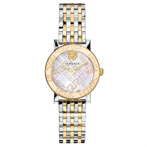 versace greca glass mother of pearl watch|Women's Greca Glass Stainless Steel White Mother of Pearl Dial .